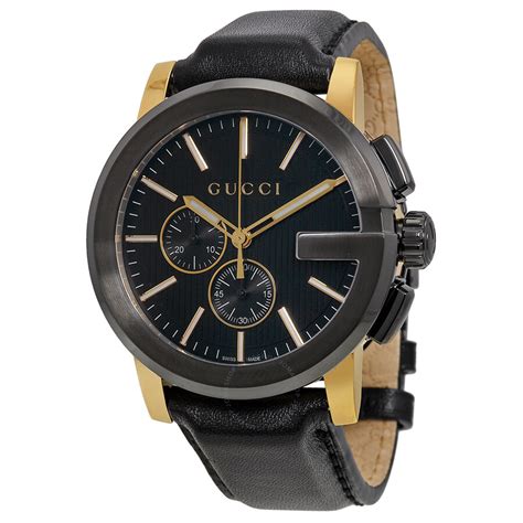 black gucci mens watch|gucci g chrono watch black.